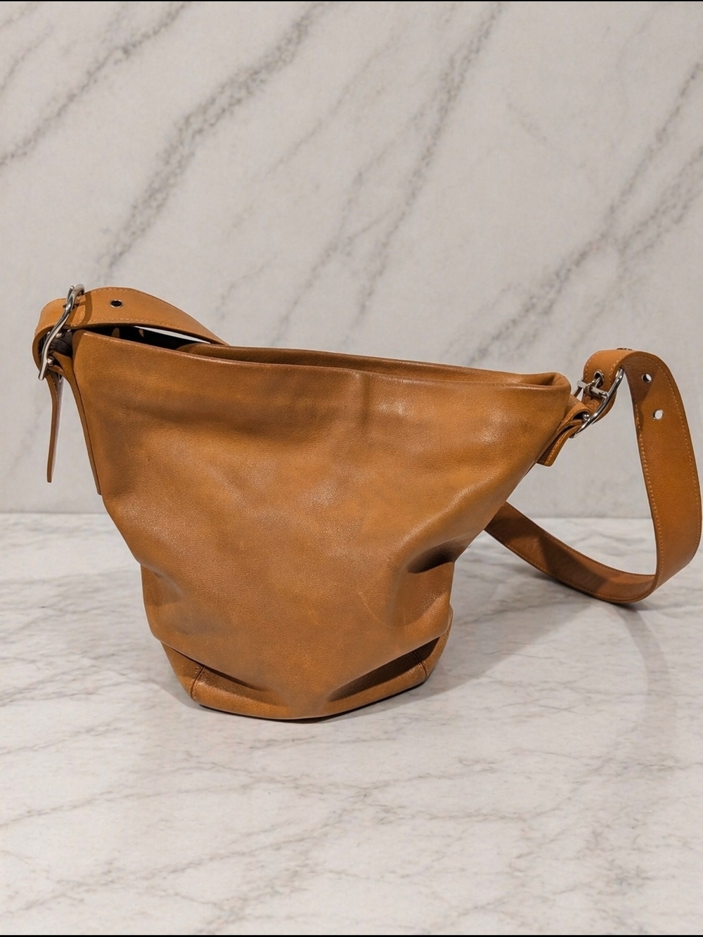 Coach Tan Leather Hobo Bag Slouchy Shoulder Bag Classic - Picture 2 of 4